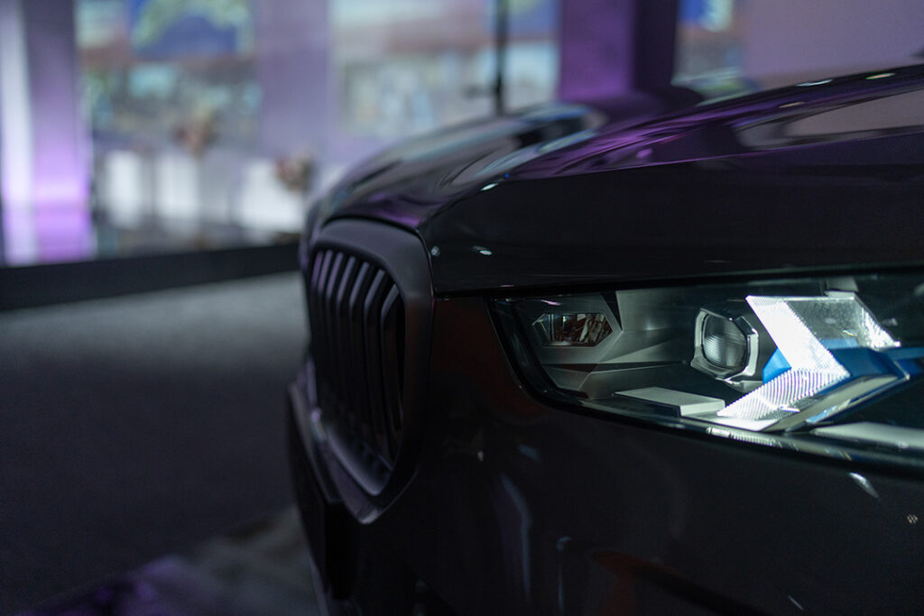 headlight of BMW car