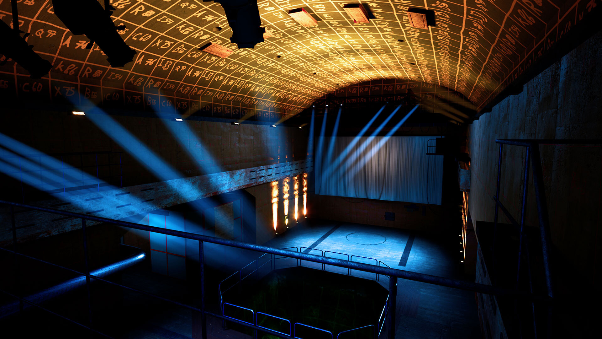 Effektbelysning i Reaktorhallen på KTH