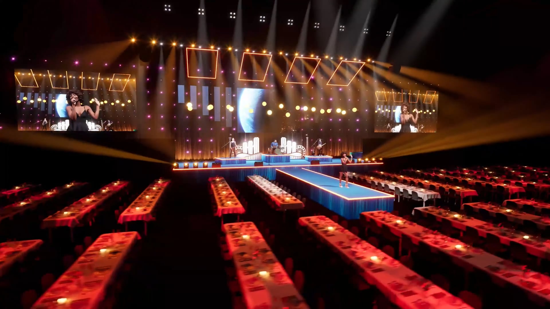 Stage visualised with 3d